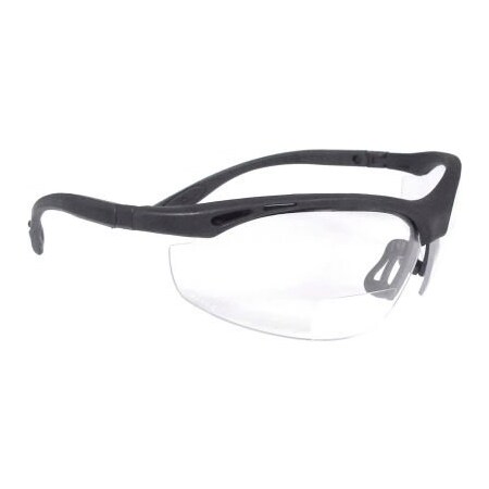 Radians Radians® CH1-120 Cheaters„¢ Bi-Focal Safety Glasses, Clear 2.0 Lens, Black Frame - Pkg Qty 12 CH1-120